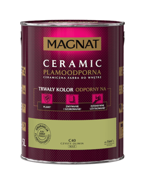 Zdjęcie: Farba ceramiczna 5 L czysty oliwin MAGNAT CERAMIC
