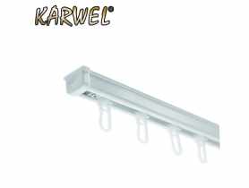 Szyna sufitowa aluminiowa 240 cm biała z agrafkami KARWEL