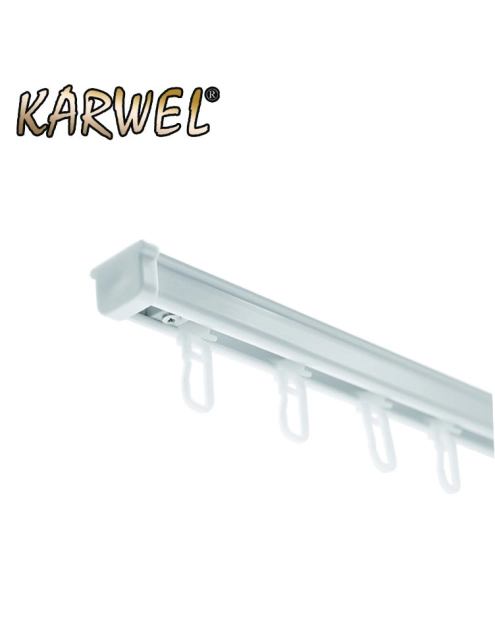 Zdjęcie: Szyna sufitowa aluminiowa 240 cm biała z agrafkami KARWEL