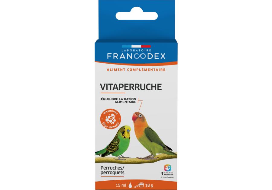 Zdjęcie: Witaminy dla papug, poprawa upierzenia 15 ml + 18 g FRANCODEX