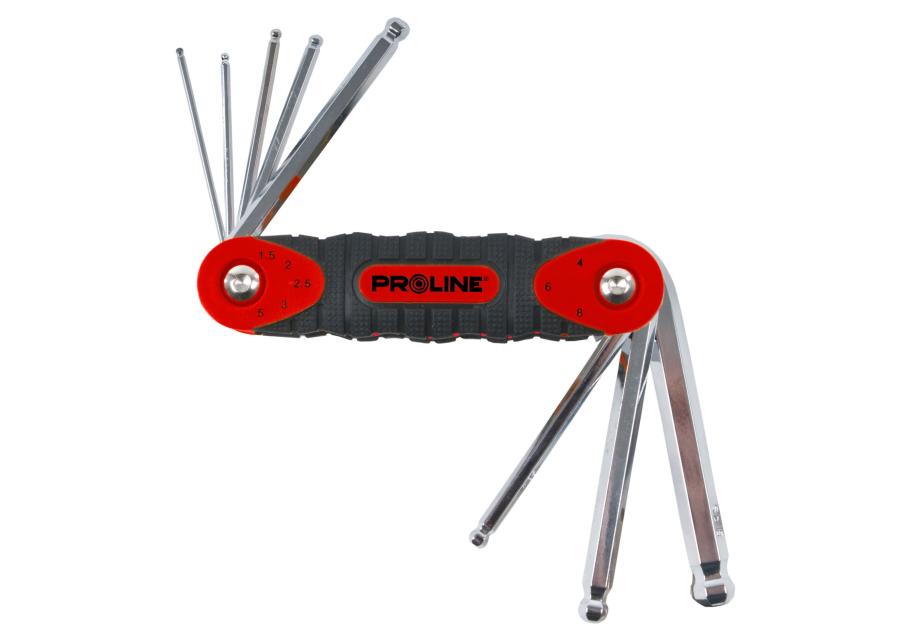 Zdjęcie: Klucze imbusowe z kulką 1.5-8.0 mm ze skuwką 8 szt. PROLINE