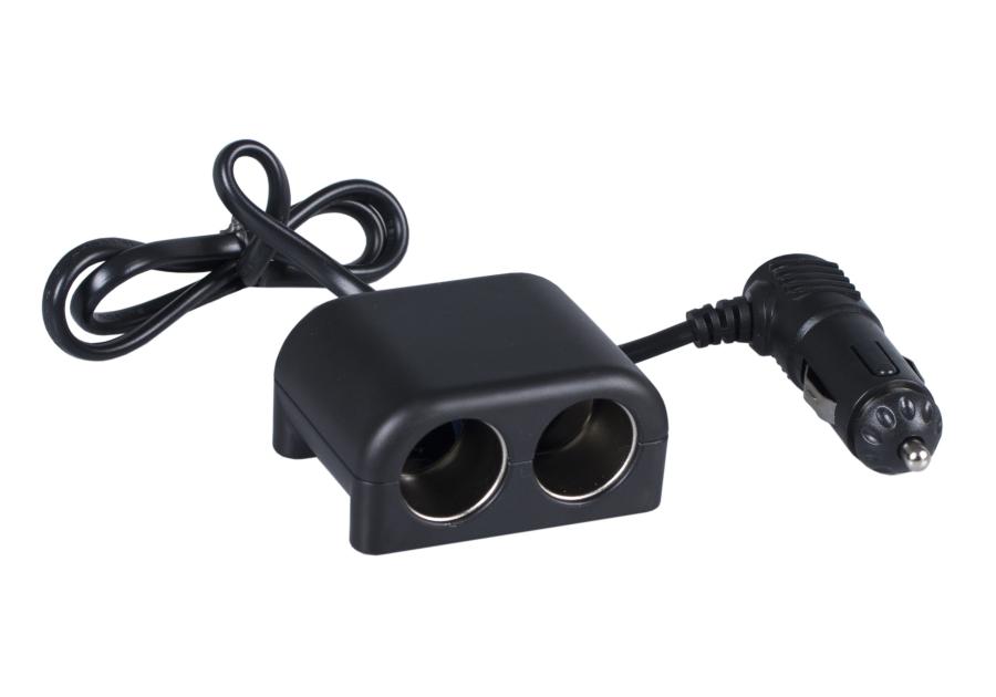 Zdjęcie: Rozgałęźnik gniazda zapalniczki samochodowej na 2 gniazda z kablem LB0125 LIBOX