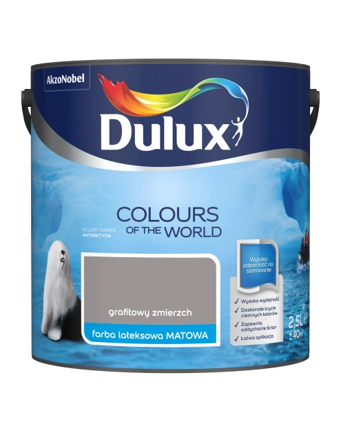 Zdjęcie: Farba do wnętrz Kolory Świata 2,5 L grafitowy zmierzch DULUX