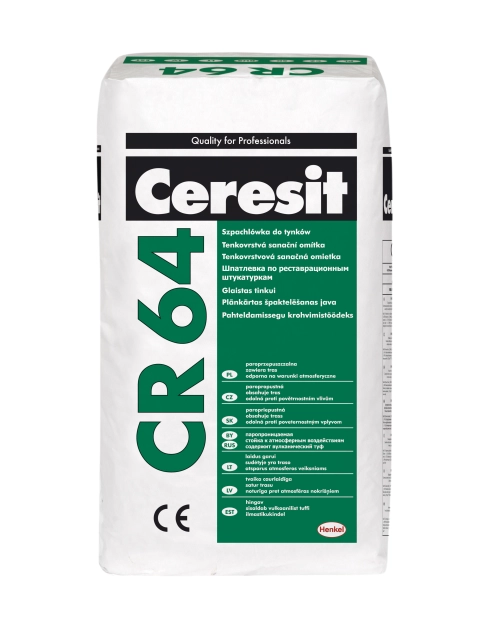 Zdjęcie: Szpachla do tynków CR64 25 kg CERESIT
