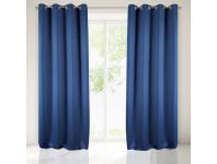 Zdjęcie: Zasłona Rivet 135x250 cm granatowa na przelotkach EUROFIRANY