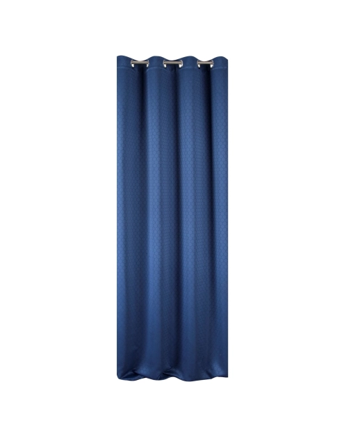 Zdjęcie: Zasłona Rivet 135x250 cm granatowa na przelotkach EUROFIRANY