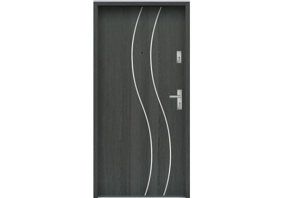 Zdjęcie: Drzwi wejściowe do mieszkań Bastion R-59 Grafit 90 cm lewe ODO KR CENTER