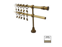 Zdjęcie: Karnisz podwójny Nokaut fi 16 mm - 160 cm cylinder złoto KARWEL