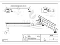 Zdjęcie: Odpływ liniowy z bocznym syfonem Side Drain (pod płytkę / Virgin) 60 cm BALNEO