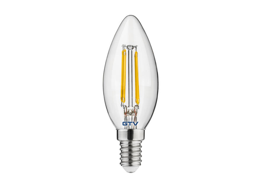 Zdjęcie: Żarówka LED Filament C35 4 W E 14 ciepły biały GTV