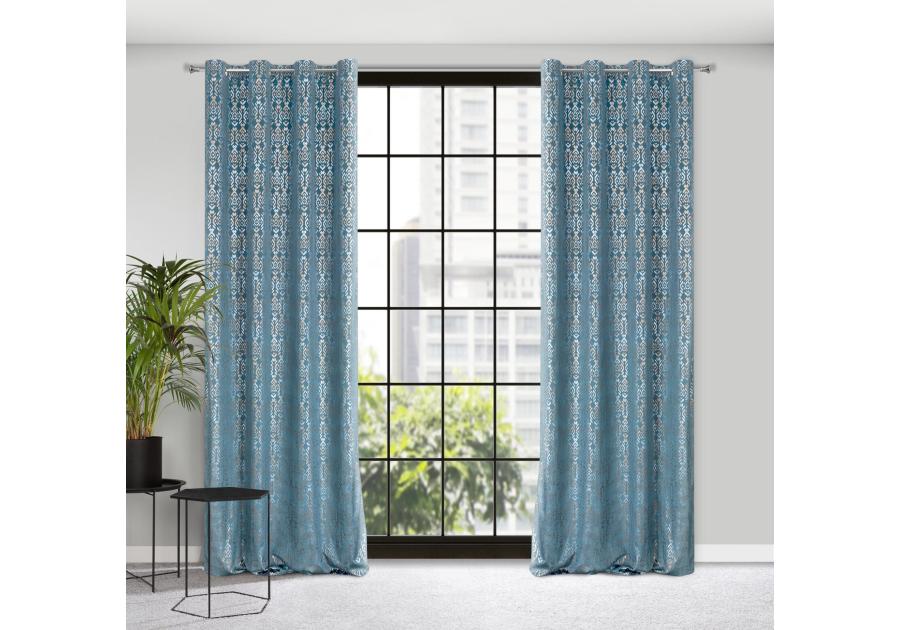 Zdjęcie: Zasłona gotowa Laura 140x250 cm niebieski EUROFIRANY