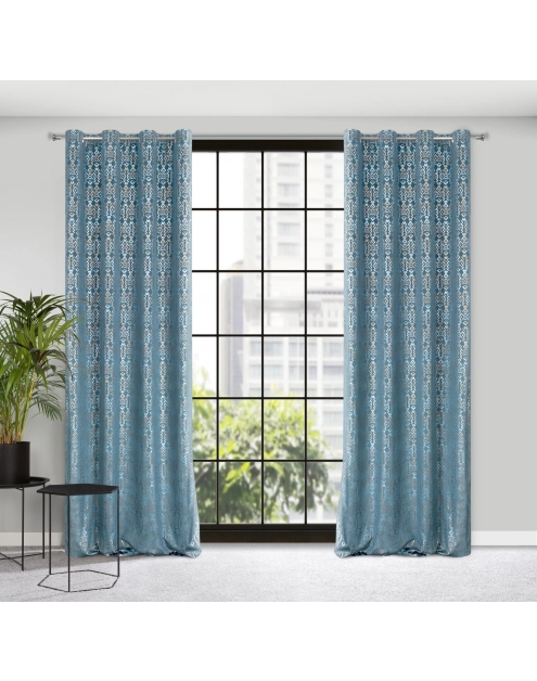 Zdjęcie: Zasłona gotowa Laura 140x250 cm niebieski EUROFIRANY