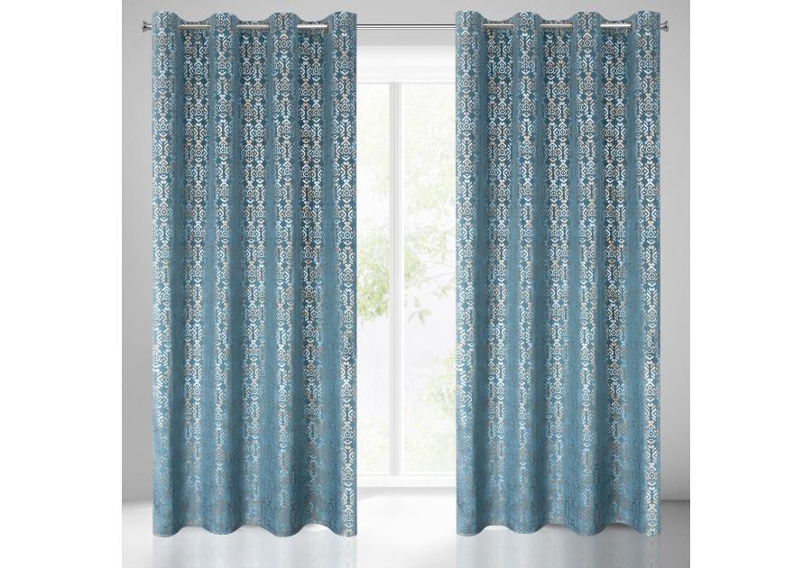 Zdjęcie: Zasłona gotowa Laura 140x250 cm niebieski EUROFIRANY