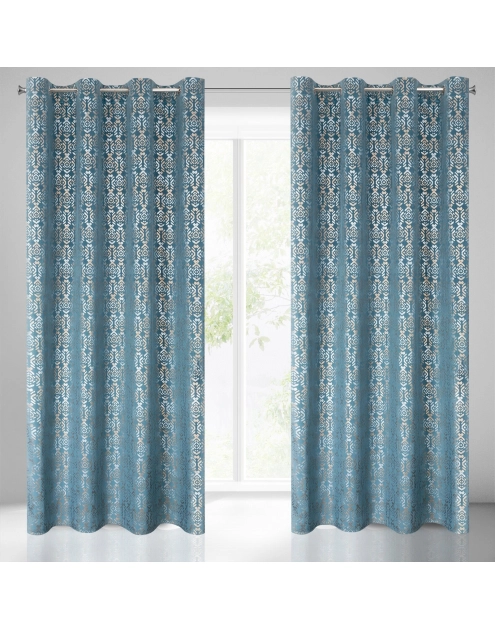 Zdjęcie: Zasłona gotowa Laura 140x250 cm niebieski EUROFIRANY