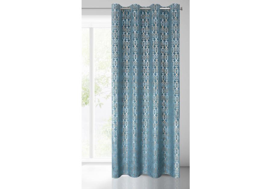 Zdjęcie: Zasłona gotowa Laura 140x250 cm niebieski EUROFIRANY