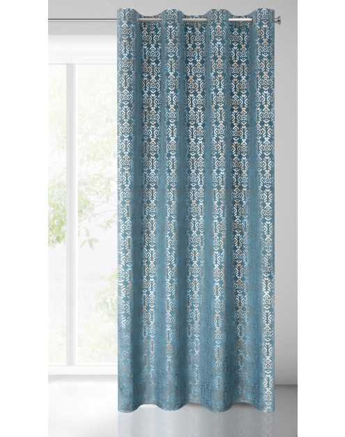 Zdjęcie: Zasłona gotowa Laura 140x250 cm niebieski EUROFIRANY