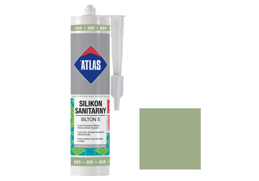 Silikon sanitarny Silton S jasnozielony ATLAS