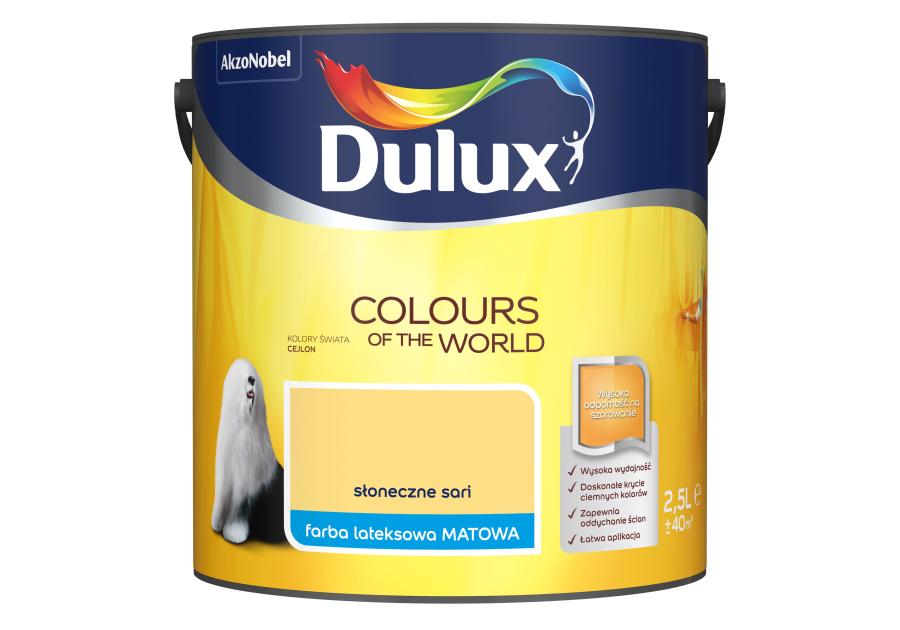Zdjęcie: Farba do wnętrz Kolory Świata 2,5 L słoneczne sari DULUX
