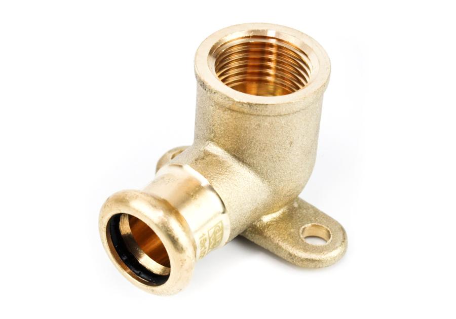 Zdjęcie: Kolano z łapami zaciskane profil M do wody 22x3/4" gw CALIDO