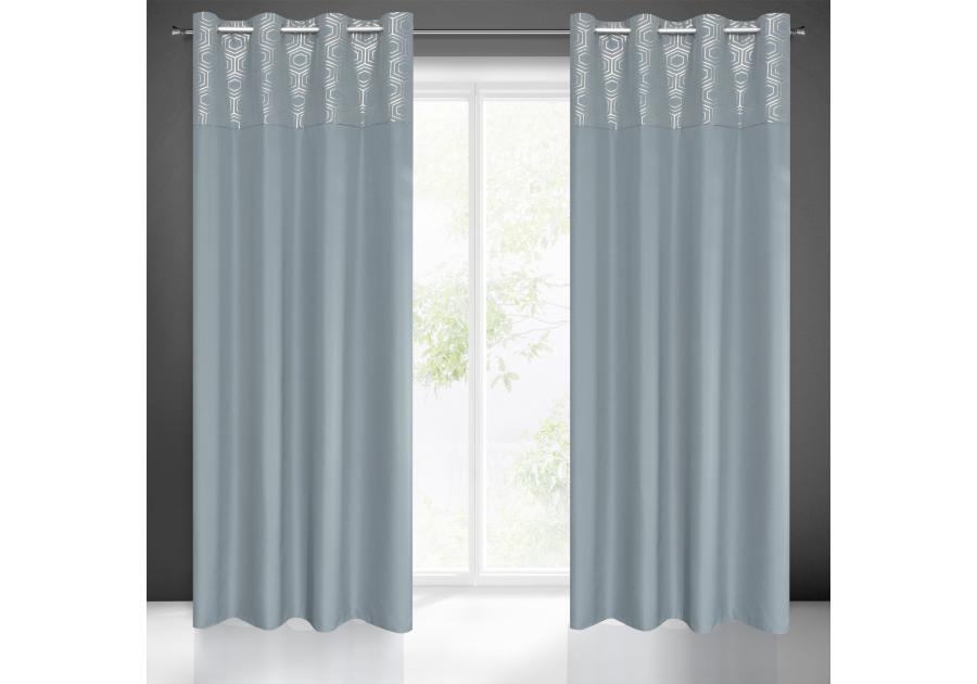 Zdjęcie: Zasłona gotowa Dafne 140 x 240 cm srebrny EUROFIRANY