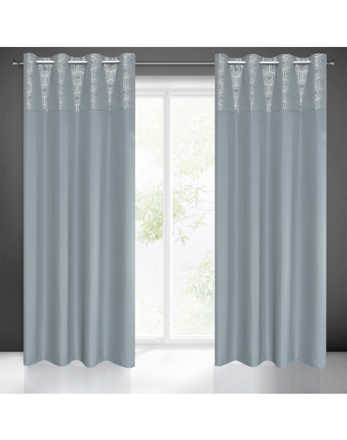 Zdjęcie: Zasłona gotowa Dafne 140 x 240 cm srebrny EUROFIRANY