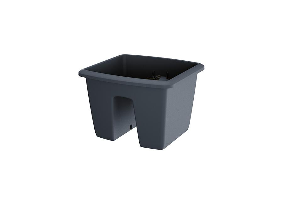 Zdjęcie: Doniczka Respana Railing antracytowy 29 cm PROSPERPLAST