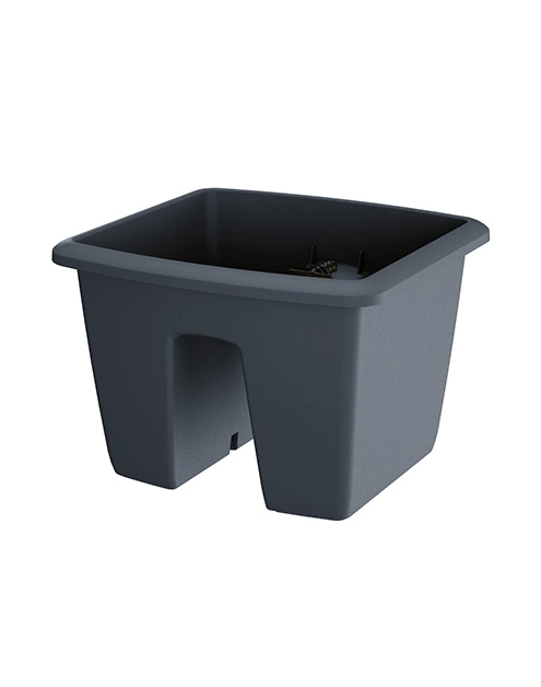 Zdjęcie: Doniczka Respana Railing antracytowy 29 cm PROSPERPLAST