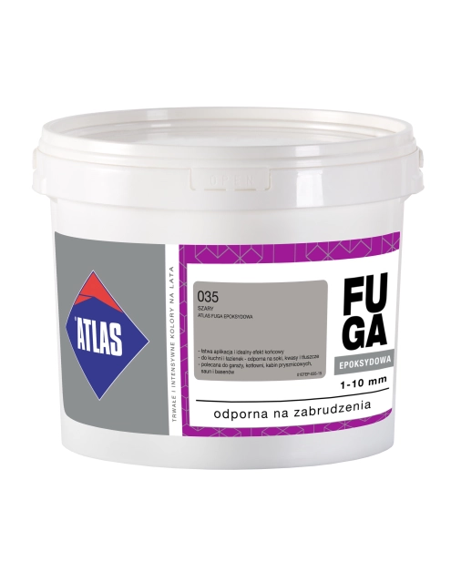 Zdjęcie: Fuga epoksydowa 1-10 mm szary 2 kg ATLAS