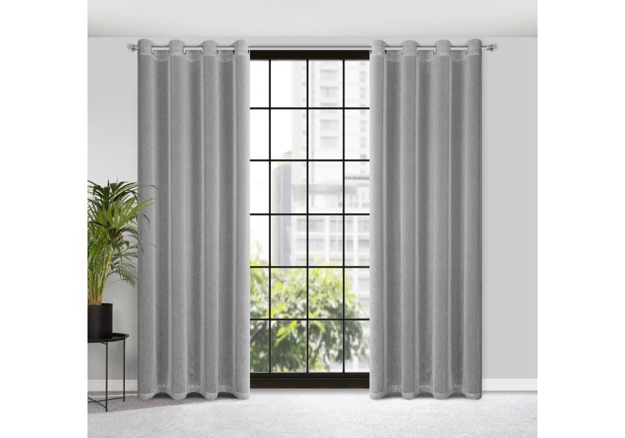 Zdjęcie: Zasłona gotowa Adela 140x250 cm stalowy EUROFIRANY