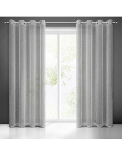 Zdjęcie: Zasłona gotowa Adela 140x250 cm stalowy EUROFIRANY