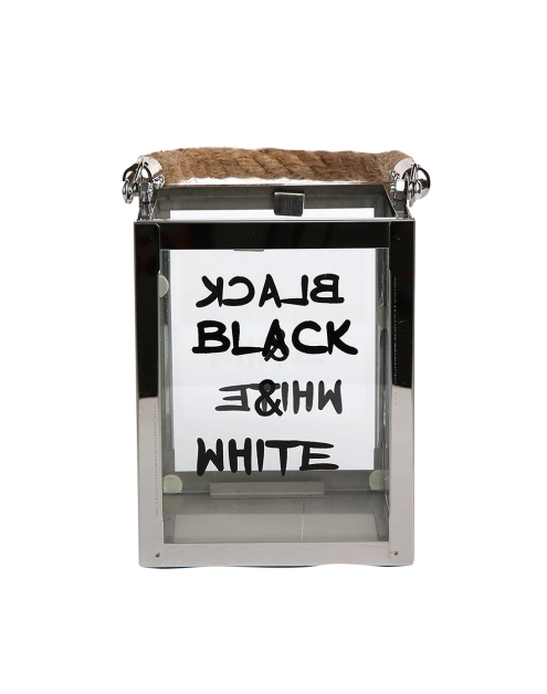 Zdjęcie: Latarenka metalowa Black N White 11x11x15 cm ALTOMDESIGN