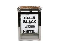 Zdjęcie: Latarenka metalowa Black N White 11x11x15 cm ALTOMDESIGN