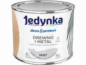 Emalia akrylowa Deco&Protect drewno i metal mat szary jasny 0,2 L JEDYNKA