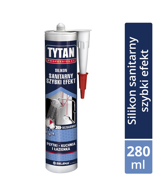 Zdjęcie: Silikon Sanitarny bezbarwny Szybki Efekt 280 ml TYTAN PROFESSIONAL