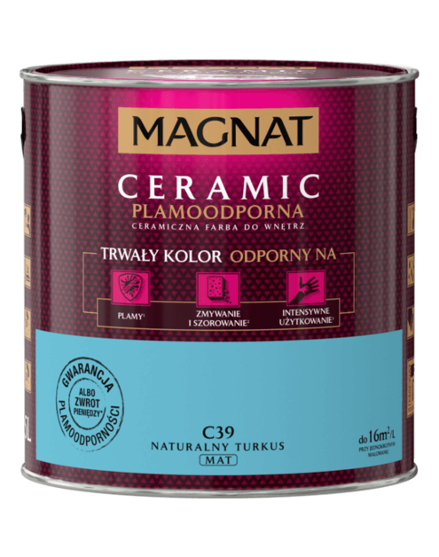 Zdjęcie: Farba ceramiczna 2,5 L naturalny turkus MAGNAT CERAMIC