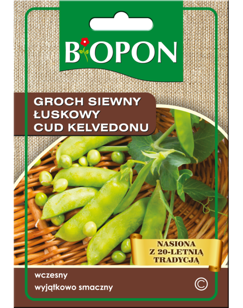 Zdjęcie: Groch siewny łuskowy Cud Kelvedonu 40 g BIOPON