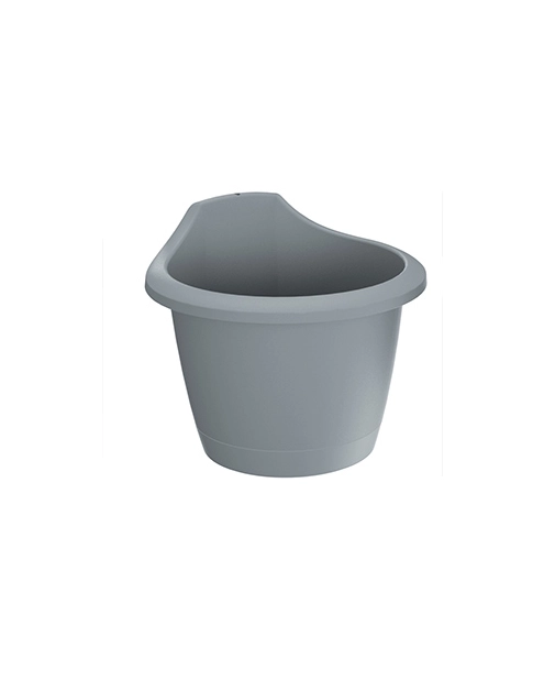 Zdjęcie: Doniczka Respana Wall szary kamienny 24 cm PROSPERPLAST