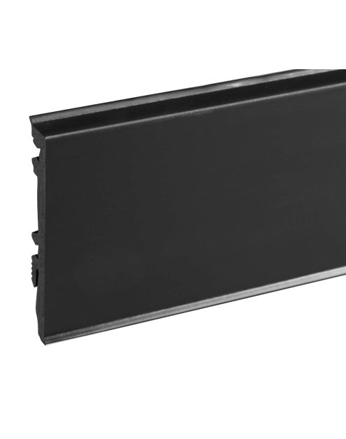 Zdjęcie: Listwa przypodłogowa PVC Masterline 1,3x8 cm, 2,2 m Czarny RAL 9005 Mat CEZAR