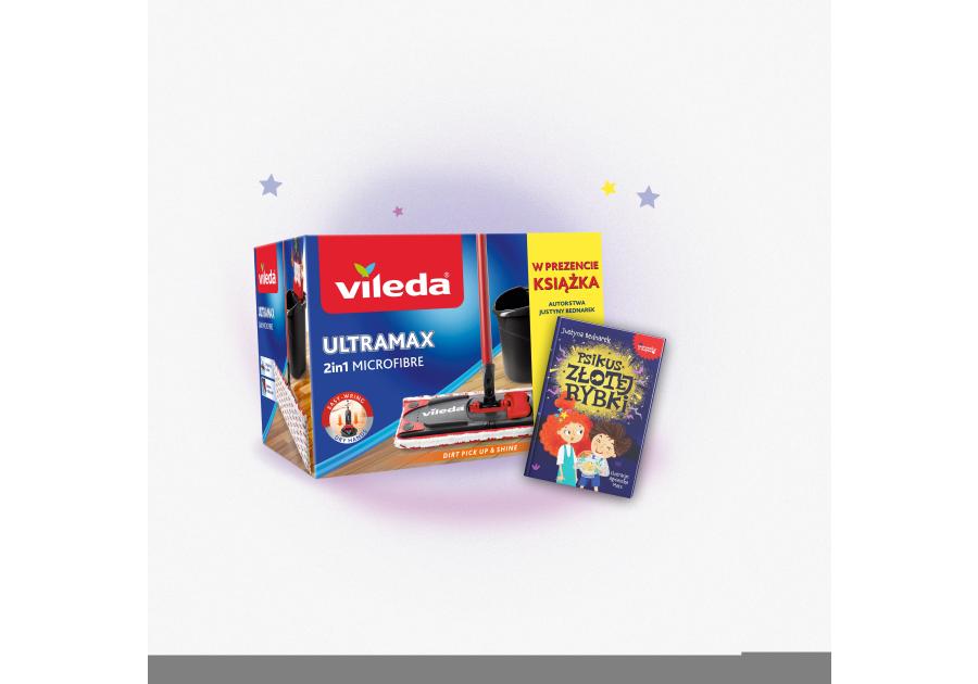 Zdjęcie: Zestaw Ultramax Box mop płaski z wiadrem + książka dla dzieci VILEDA