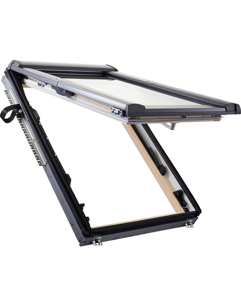 Zdjęcie: Okno uchylno- wysokoosiowe Designo R88C, drewno, 74x140 cm z Termo-blokiem ROTO