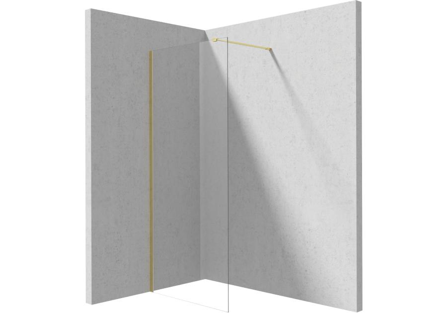 Zdjęcie: Ścianka Prizma Walk-In złoto szczotkowane 90x195 cm DEANTE
