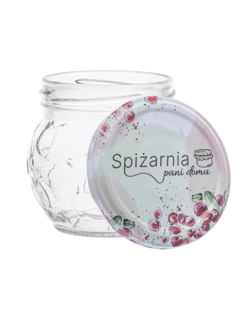 Zdjęcie: Komplet 6 słoików Spiżarnia Pani Domu grawerowanych 215 ml z zakrętką fi 66 4-zaczepową ALTOM DESIGN