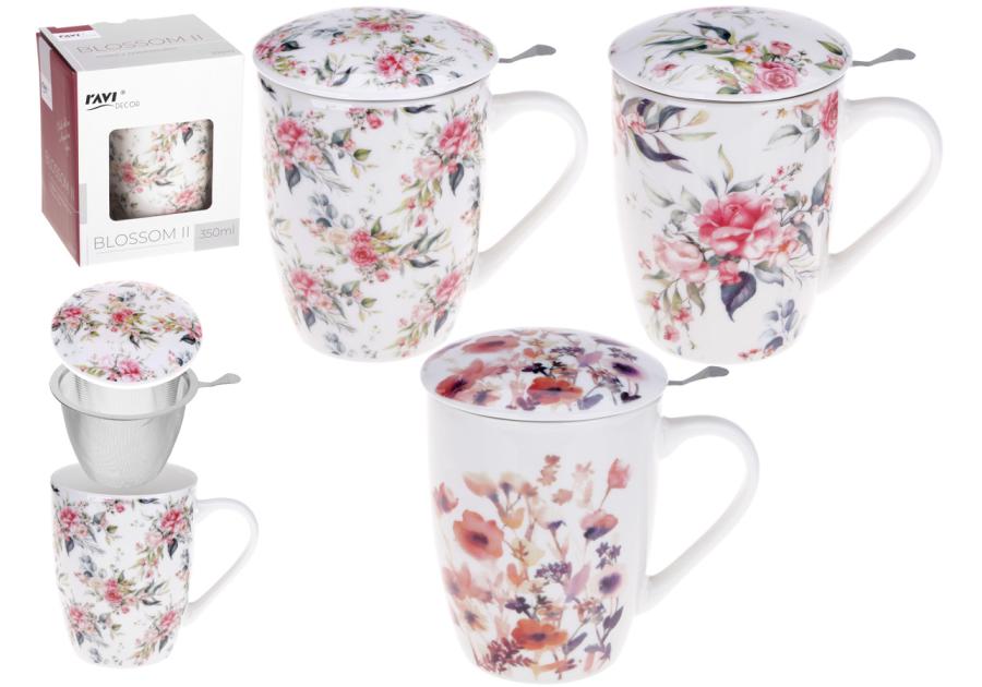 Zdjęcie: Kubek z zaparzaczem Blossom II 350 ml z porcelany New Bone 81442 RAVI