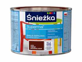 Farba emaliowo-akrylowa Supermal 0,4 L mahoń ŚNIEŻKA