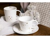 Zdjęcie: Filiżanka ze spodkiem porcelanowa świąteczna Zimowy Blask 240 ml ALTOMDESIGN