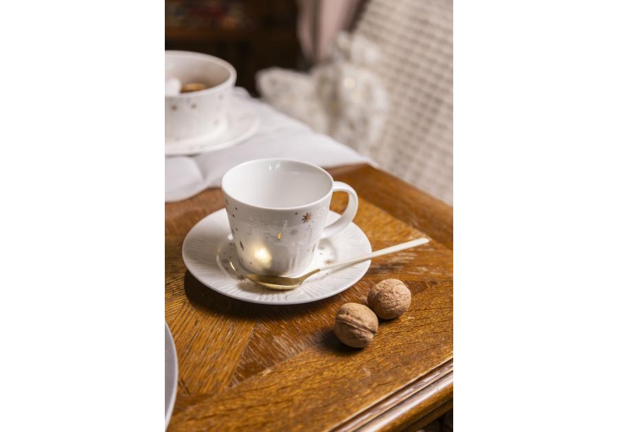 Zdjęcie: Filiżanka ze spodkiem porcelanowa świąteczna Zimowy Blask 240 ml ALTOMDESIGN