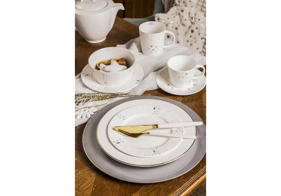 Zdjęcie: Filiżanka ze spodkiem porcelanowa świąteczna Zimowy Blask 240 ml ALTOMDESIGN