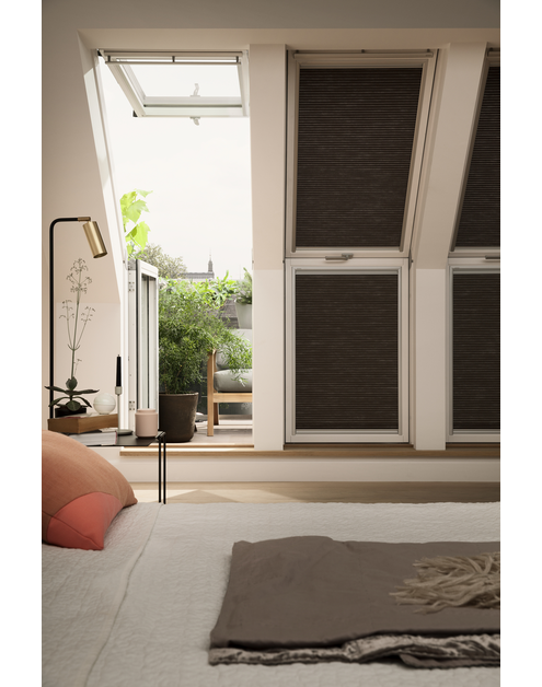 Zdjęcie: Okno dachowe balkonowe VEB M35 2065 dolna część malowane na biało VELUX