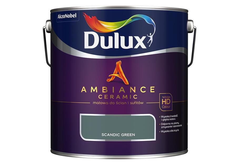 Zdjęcie: Farba ceramiczna Ambiance Scandic Green 2,5 L DULUX