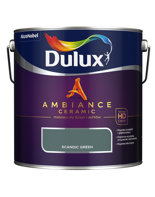 Zdjęcie: Farba ceramiczna Ambiance Scandic Green 2,5 L DULUX